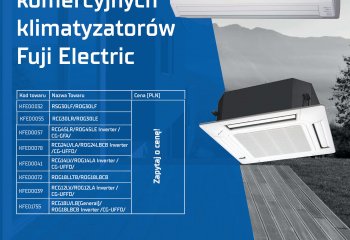 Wyprzedaż komercyjnych klimatyzatorów Fuji Electric