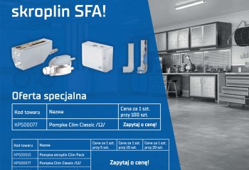 Sierpniowe pakiety pompek skroplin SFA