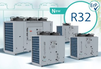 SYSAQUA R32 - szeroka gama agregatów wody lodowej chłodzonych powietrzem z pompą ciepła