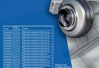Wentylatory kanałowe CK w promocyjnej cenie