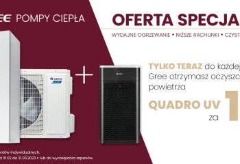 Pompa GREE + oczyszczacz za 1 ZŁ