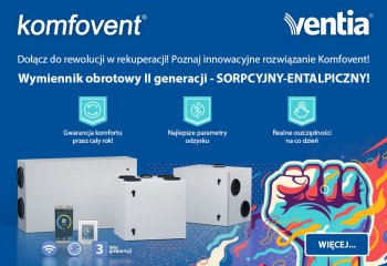 Rekuperatory Komfovent Domekt z obrotowym wymiennikiem II generacji