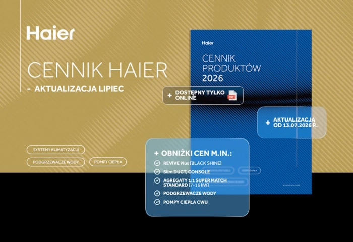Nowy cennik klimatyzatorów Haier! Obniżki cen i elastyczny dobór agregatów