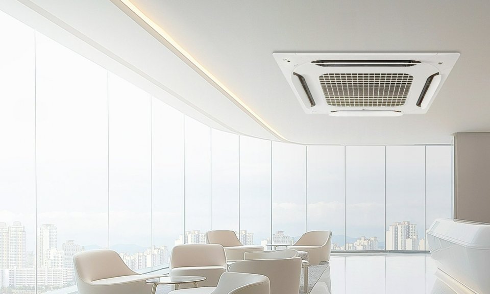 LG wprowadza zmiany w produkcji klimatyzatorów kasetonowych czterostronnych w celu ograniczenia emisji i zużycia tworzyw sztucznych