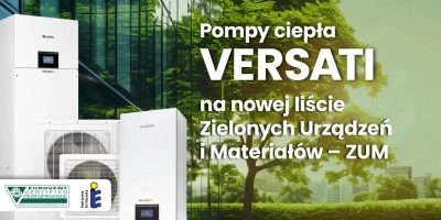 Pompy ciepła GREE VERSATI na nowej liście Zielonych Urządzeń i Materiałów – ZUM