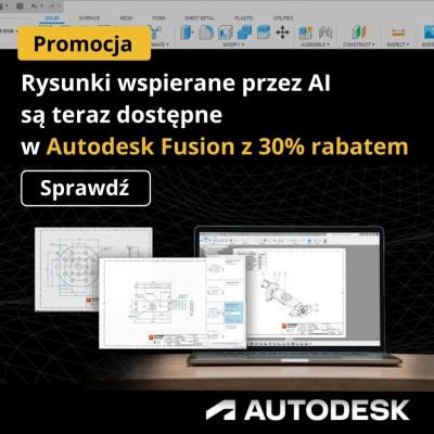 Rysunki wspierane przez AI w Autodesk Fusion z 30% rabatem