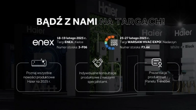 HAIER zaprasza na Targi ENEX oraz Warsaw HVAC EXPO