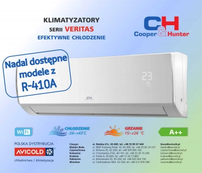 Klimatyzatory pokojowe Cooper&Hunter serii VERITAS | Avicold