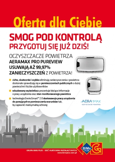 Smog pod kontrolą - oczyszczacze powietrza AeraMax Pro PureView | BIMs PLUS