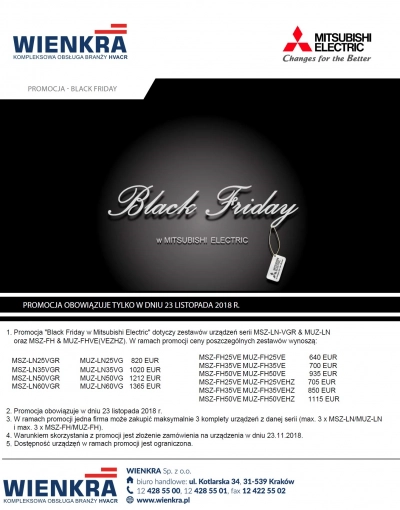 Mitsubishi Electric w Black Friday | WIENKRA