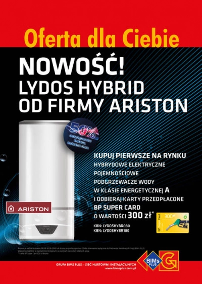 Nowość Lydos Hybrid Ariston | Promocja BIMs PLUS