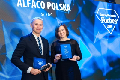Alfaco Polska Sp. z o.o. na 12 miejscu wśród laureatów "Diamenty Forbes 2019"