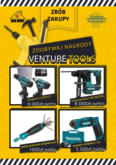 Zrób zakupy Venture Tools i zdobywaj nagrody