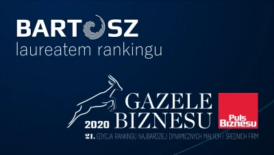 Bartosz - jesteśmy laureatem rankingu Gazele Biznesu 2020!