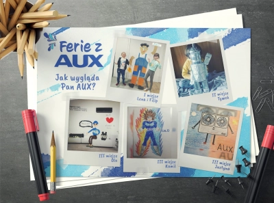 Ferie z AUX – Praca plastyczna – Jak wygląda Pan AUX? Znamy już laureatów