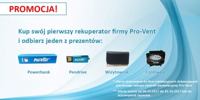 Pro-Vent - promocja dla nowych instalatorów