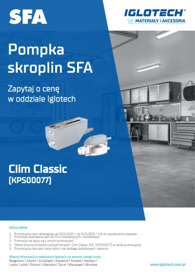 Pompka skroplin SFA Clim Classic w promocyjnej cenie !