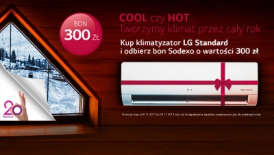 LG Promocja - 300 pln zwrotu za zakup klimatyzatorów LG 