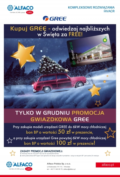 Kupuj Gree w Alfaco - odwiedzaj najbliższych na Święta za FREE! 