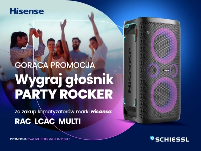 Jest Hisense, jest IMPREZA! Mamy dla Ciebie głośną i mocno imprezową promocję. 300 – watowy głośnik PARTY ROCKER marki Hisense może być Twój!