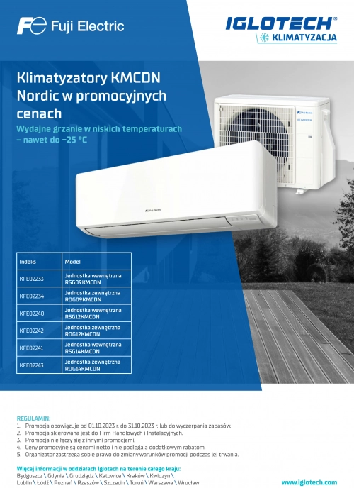 Klimatyzatory KMCDN Nordic w promocyjnych cenach