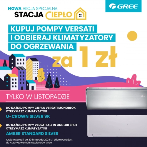 Stacja CIEPŁO – nowa akcja specjalna w Programie Wsparcia Gree