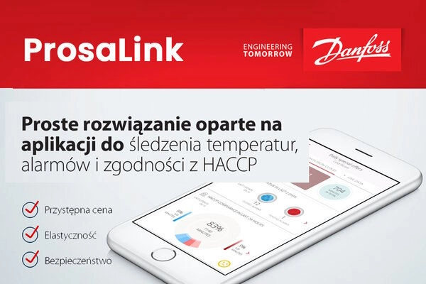 System monitoringu temperatury z aplikacją Danfoss ProsaLink IoT