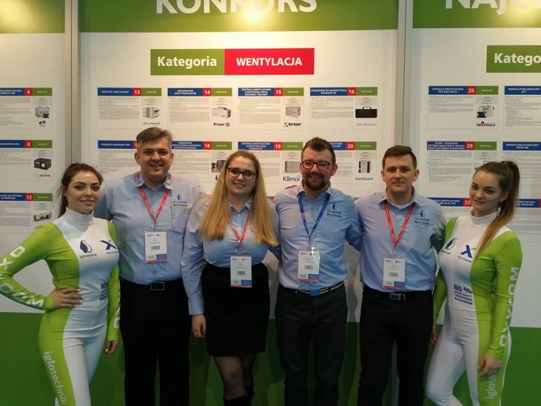 OXYCOM IntrCooll prezentowany przez Iglotechnik zdobył pierwsze miejsce w konkursie na Najciekawszy Produkt 2018 w kategorii wentylacja