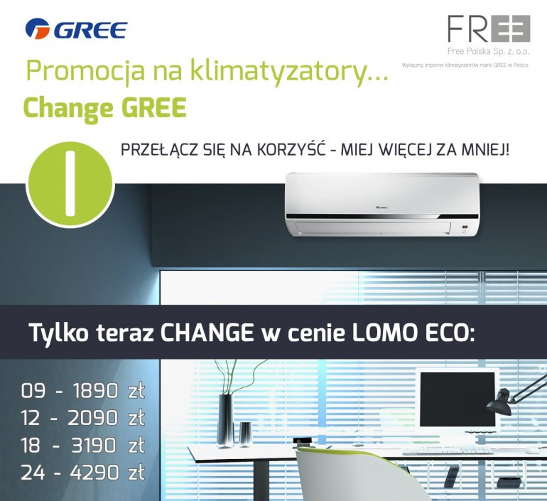 Promocja na klimatyzatory CHANGE GREE trwa przez cały marzec!