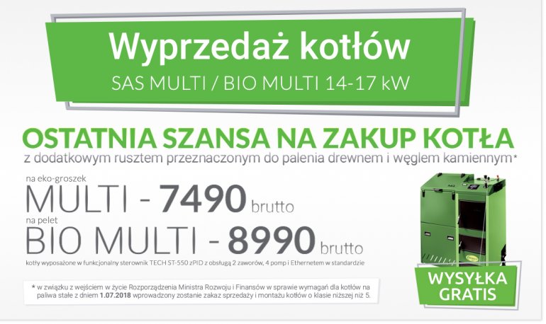 MULTI / BIO MULTI promocja kotłów SAS