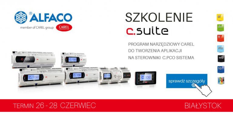 Szkolenie z c.suite - programu narzędziowego firmy CAREL 26-28.06
