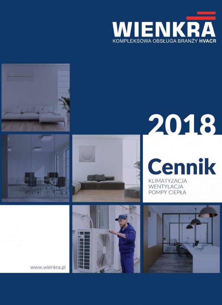 Cennik Wienkra 2018 - klimatyzacja, wentylacja, pompy ciepła