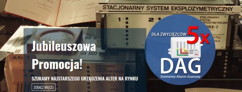 Znajdź najstarsze urządzenie na rynku firmy Alter