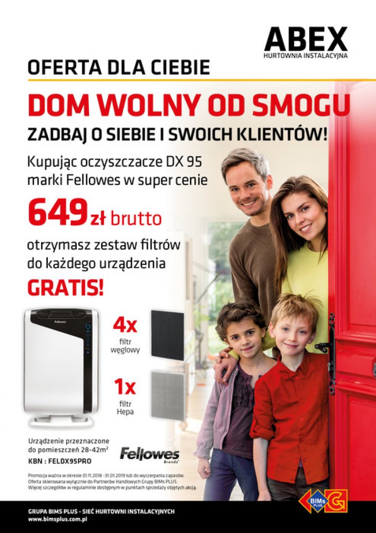 Promocja BIMs PLUS - dom bez smogu z Fellowes