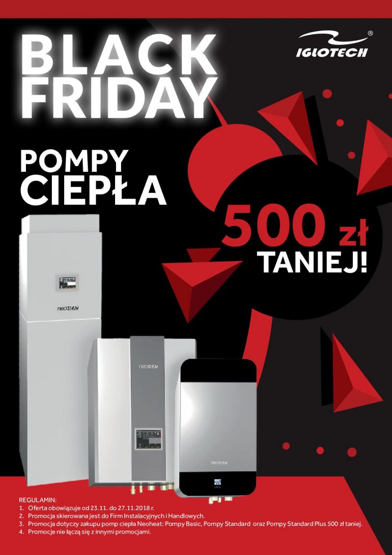 Pompy ciepła 500 zł taniej | Black Friday | Iglotech