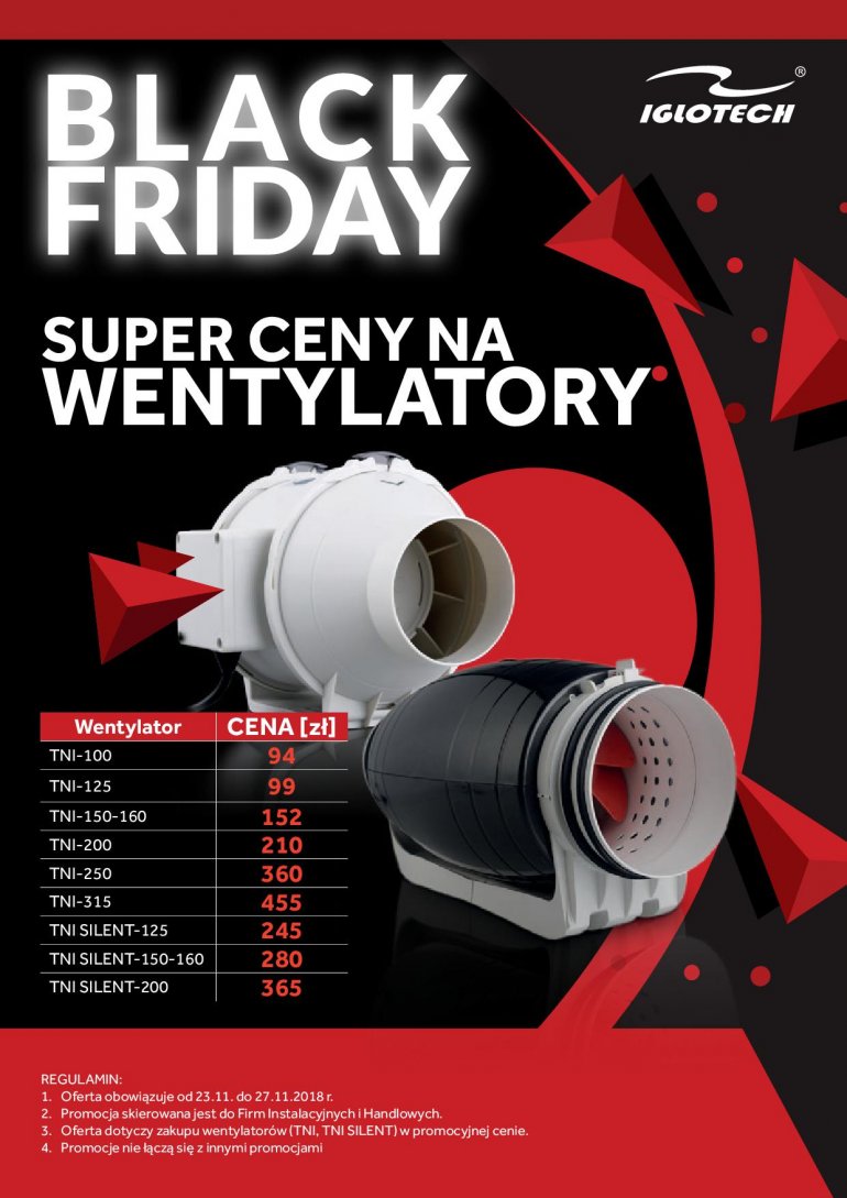 Super ceny na wentylatory | Black Friday | Iglotech