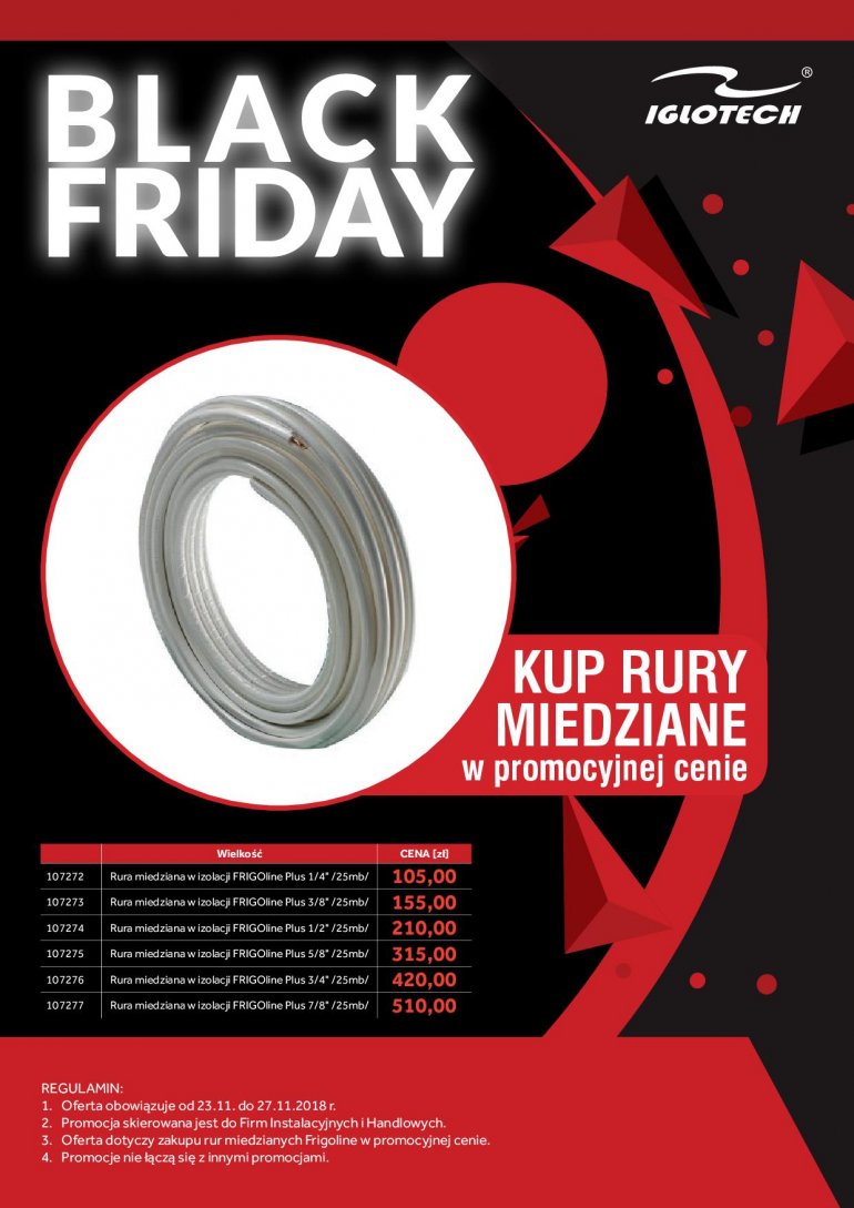 Kup rury miedziane w promocyjnej cenie | Black Friday | Iglotech