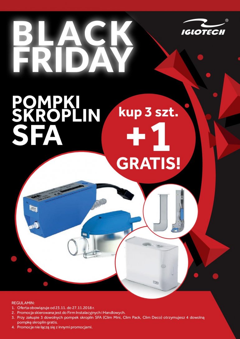 Pompki skroplin SFA kup 3 sztuki i otrzymaj 1 gratis | Black Friday | Iglotech