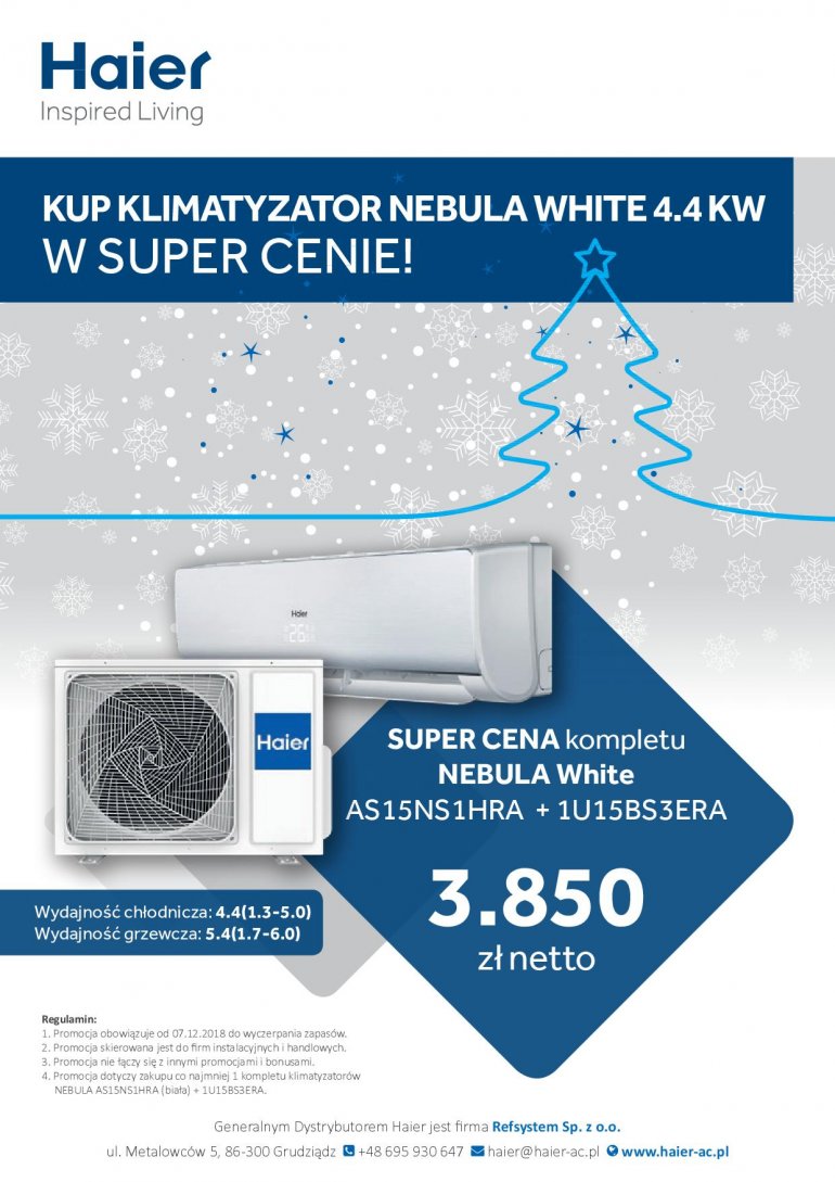 Klimatyzatory Nebula White w super cenie | Haier