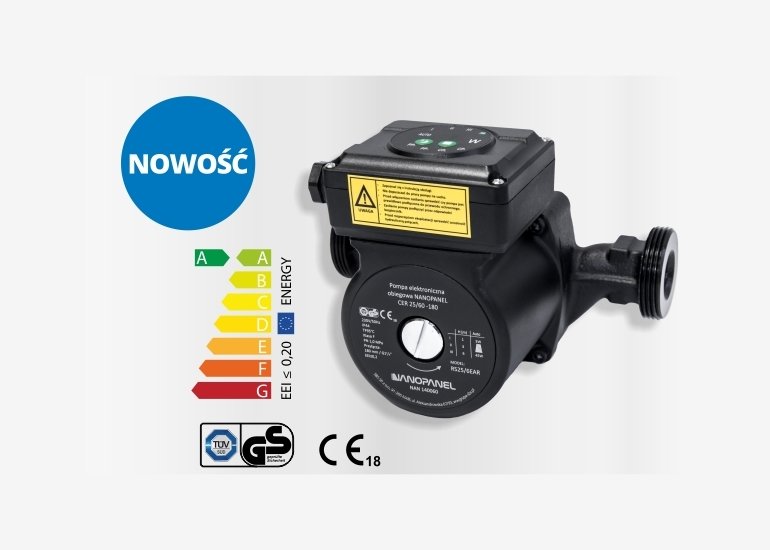 Elektronicze pompy obiegowe w ofercie marki NANOPANEL w ofercie Grupy SBS