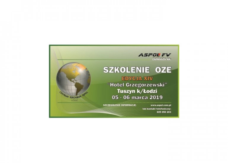Szkolenie OZE XIV | ASPOL FV | Galmet