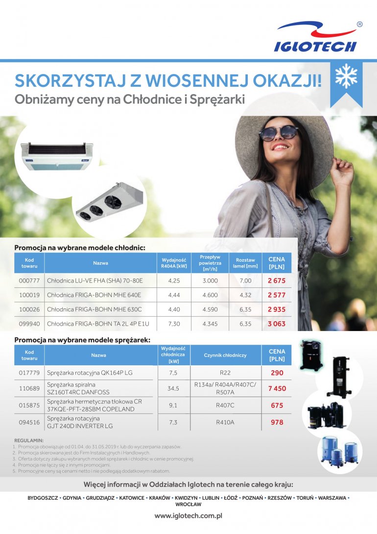 Wiosenna okazja na chłodnice i sprężarki | Iglotech
