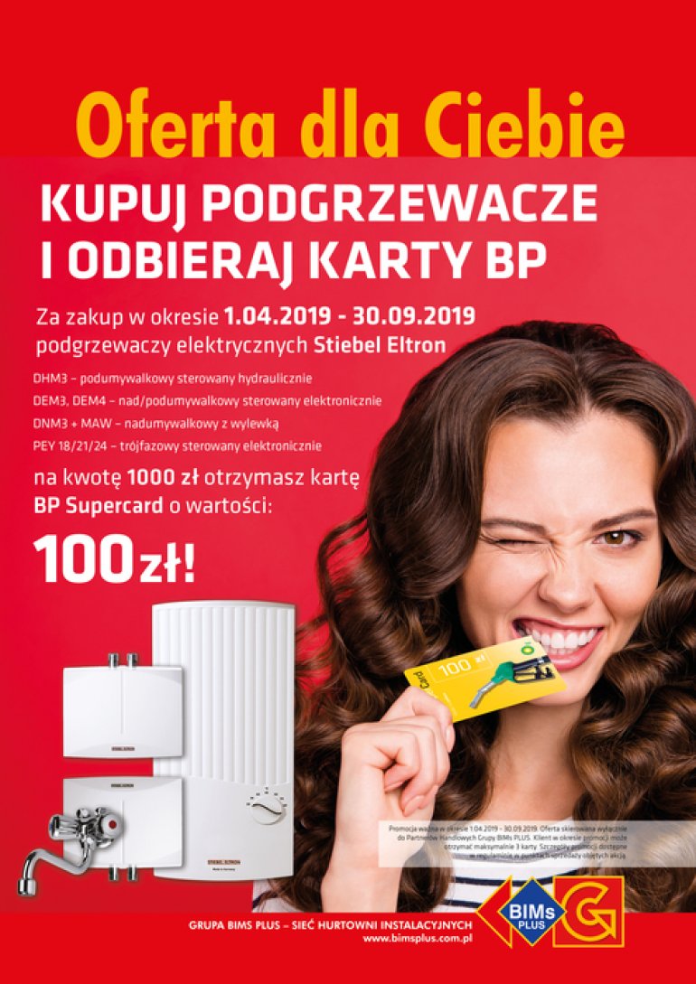 Kup jeden z podgrzewaczy Steibel Eltron i odbierz kartę BP | Promocja BIMS Plus