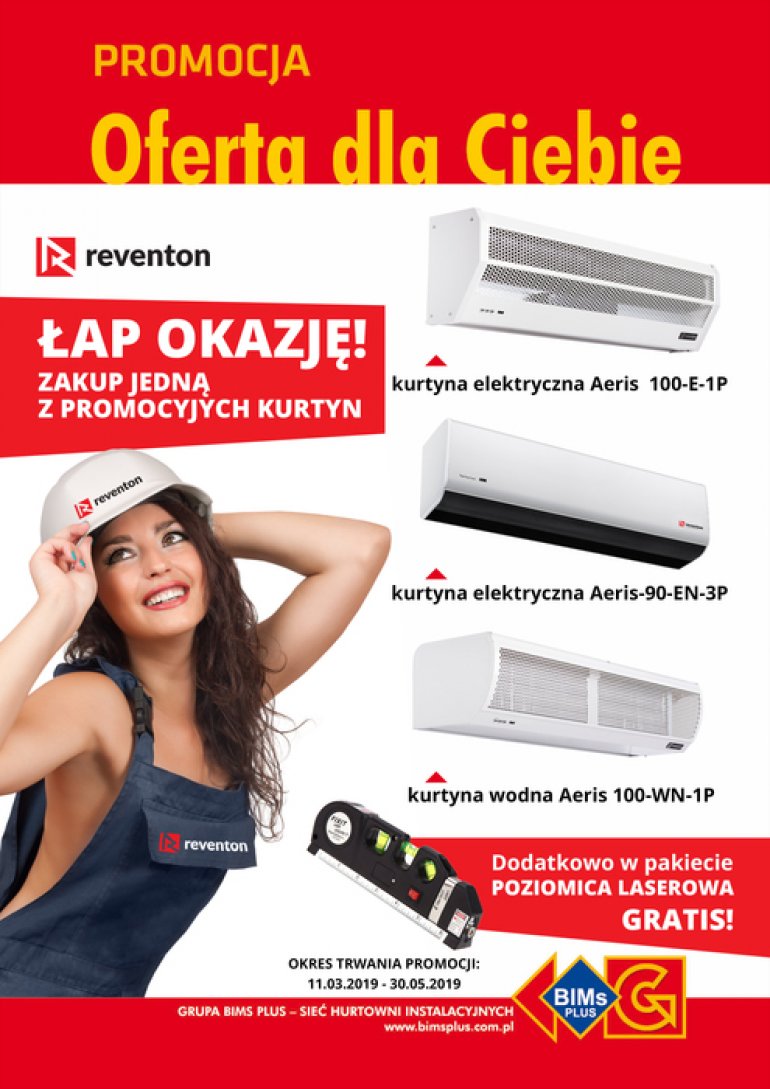 Promocja na kurtyny powietrzne REVENTON