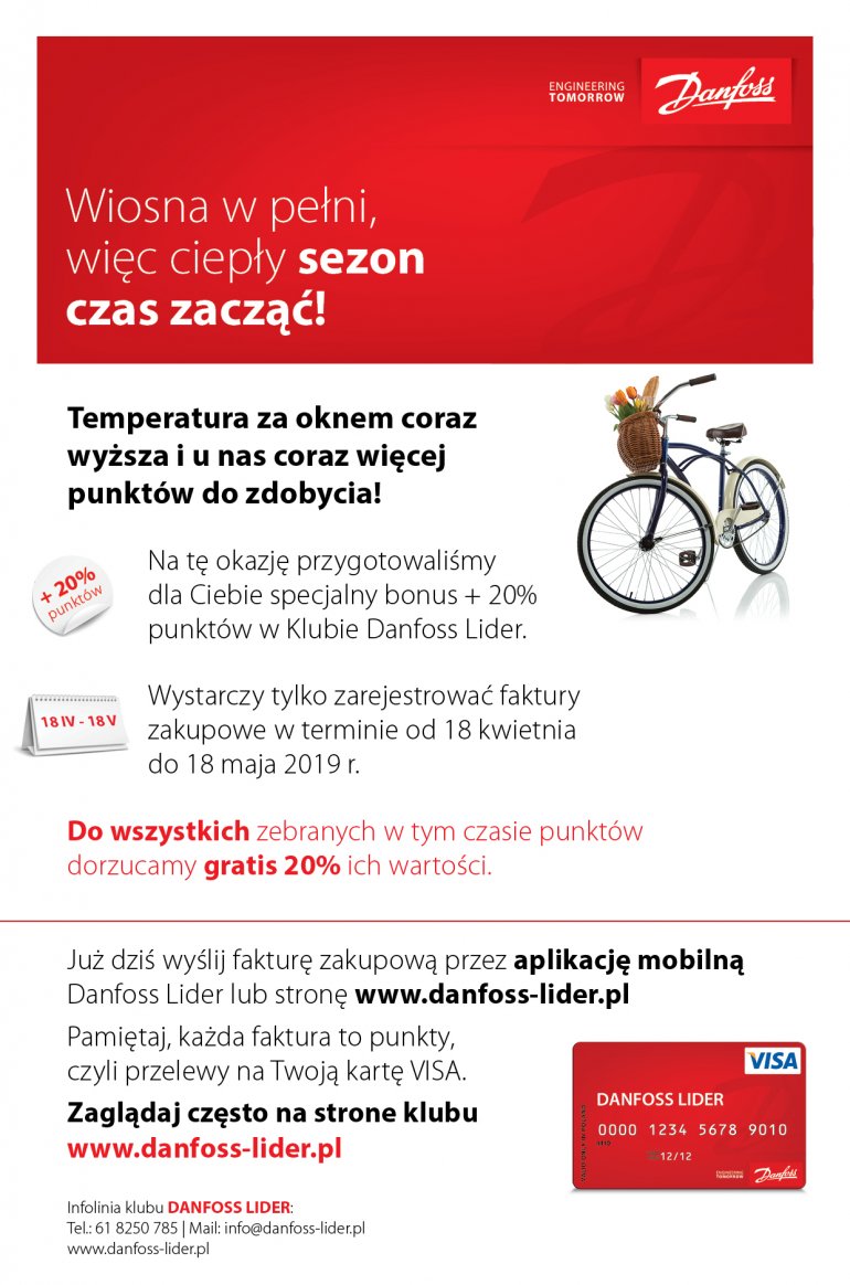 Plus 20% punktów gratis do 18.05 | Danfoss