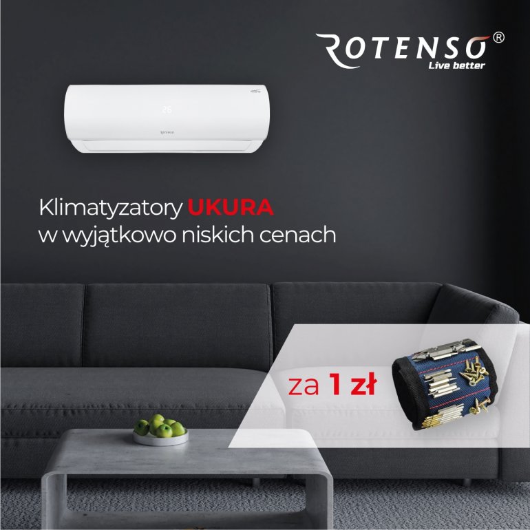 Kupuj klimatyzatory UKURA w wyjątkowo niskich cenach i odbierz opaskę magnetyczną za 1 zł