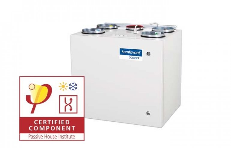 Komfovent DOMEKT R450V z certyfikatem Passive House | dodatkowy rabat 5% od Ventia