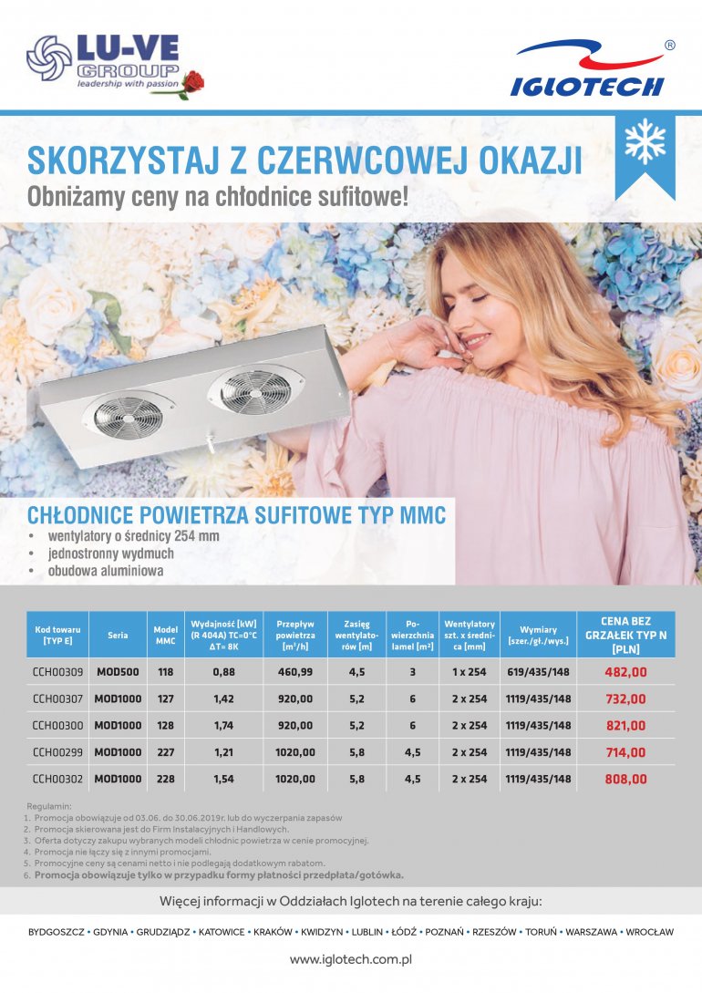 Czerwcowa promocja Iglotech na chłodnice sufitowe