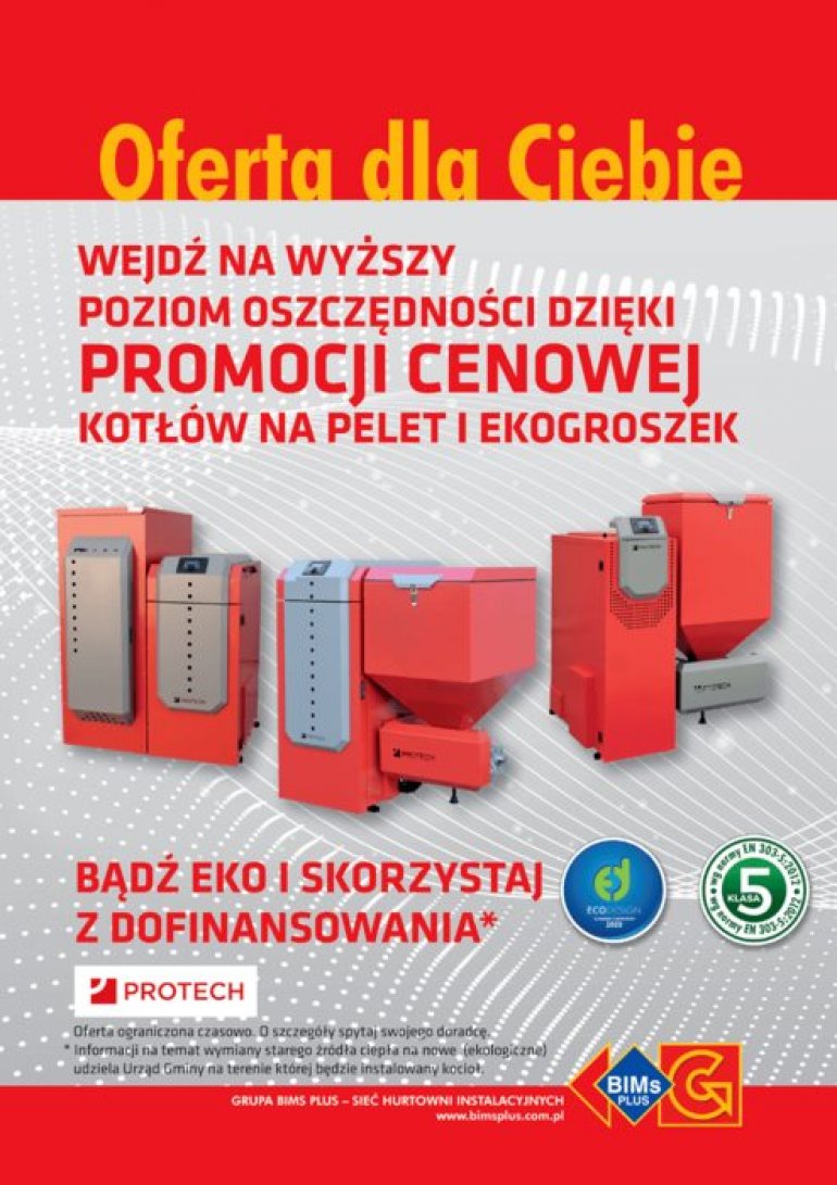 Promocja - kotły na pellet i ekogroszek | BIMs PLUS