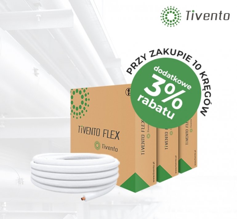 Dodatkowy rabat na zakup rur Tivento | sierpień 2019 | Thermosilesia